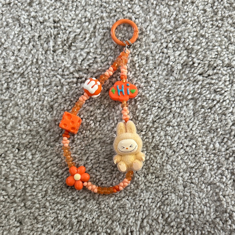 Hand made labubu phone chain